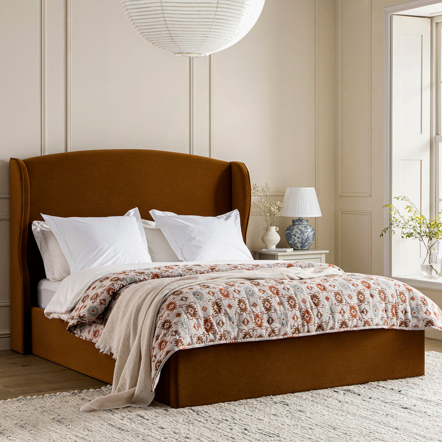 Zaniyah Aztec Jacquard Hand Quilted Cotton Bedspread - daals