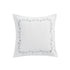 Adeline Moonshine Grey Floral Embroidered Cotton Cushion - daals