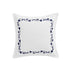 Adeline Midnight Blue Floral Embroidered Cotton Cushion - daals