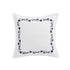 Adeline Midnight Blue Floral Embroidered Cotton Cushion