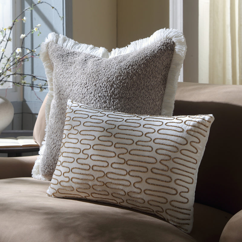 Luxe Collection Allegra Hand Beaded Velvet Cushion - daals