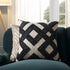 Baja Monochrome Geometric Embroidered Cushion - daals