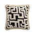 Baja Abstract Monochrome Cream Fringe Cushion - daals