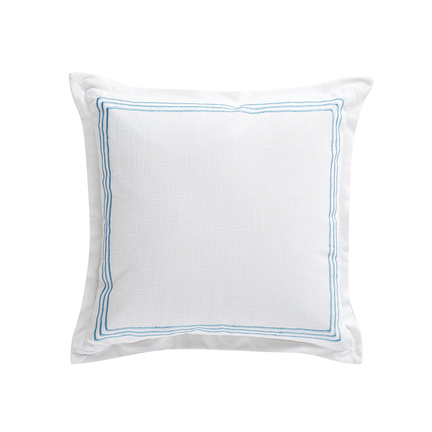 Belvedere Royal Blue Cord Embroidered Cotton Cushion