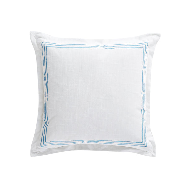 Belvedere Royal Blue Cord Embroidered Cotton Cushion