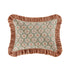 Block & Bloom Kachnar Peachy Pink Cotton & Velvet Ruffle Rectangular Cushion