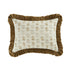 Block & Bloom Mogra Dark Ochre Cotton & Velvet Ruffle Rectangular Cushion - daals