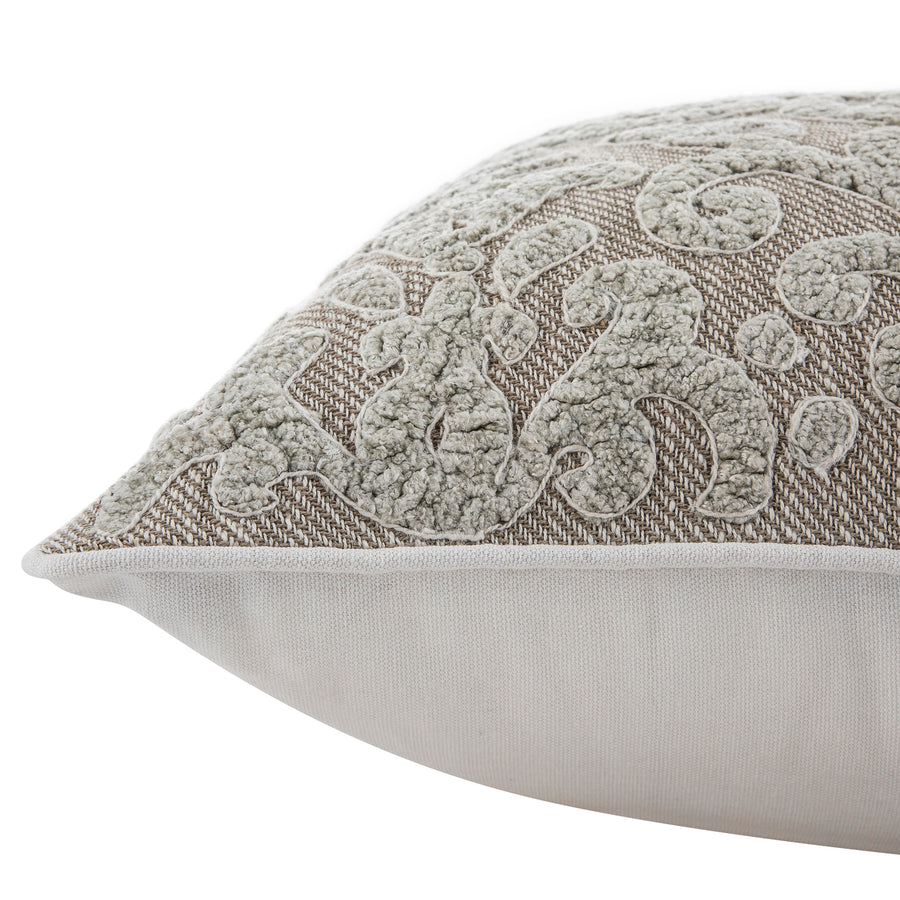 Bloomsbury Imperial Chenille Embroidered Cotton Cushion - daals