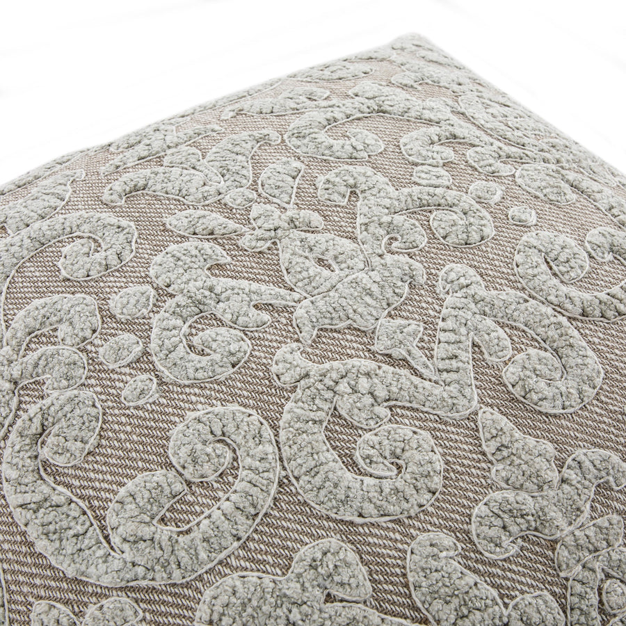 Bloomsbury Imperial Chenille Embroidered Cotton Cushion - daals