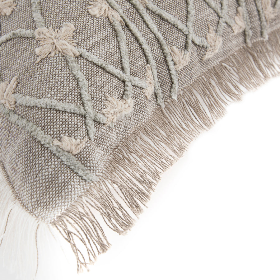 Bloomsbury Regale Chenille Embroidered Cotton Cushion