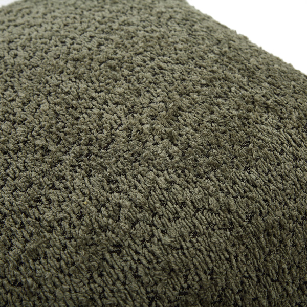 Kyra Forest Green Bouclé Fringed Cushion