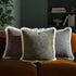 Kyra Forest Green Bouclé Fringed Cushion - daals