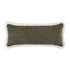 Kyra Forest Green Bouclé White Fringed Lumbar Cushion - daals
