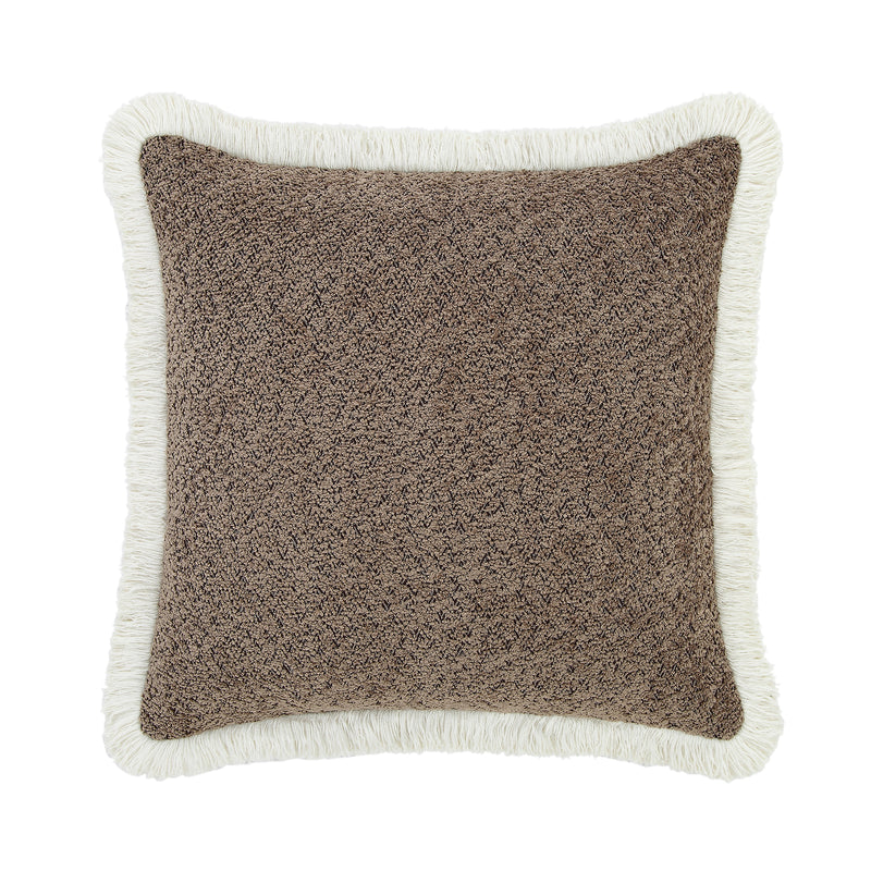 Kyra Mink Bouclé Fringed Cushion