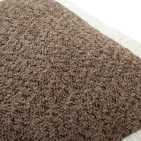 Kyra Mink Bouclé Fringed Cushion