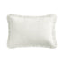 Kyra Cream White Bouclé Fringed Rectangular Cushion - daals