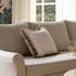 Kyra Cream White Bouclé Natural Fringed Cushion - daals