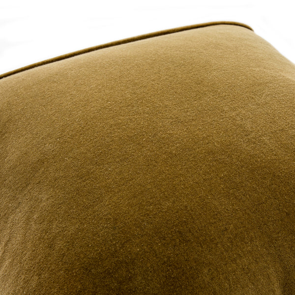 Damask Moss Green Wool Embroidered Cushion