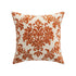 Damask Burnt Orange Wool Embroidered Cushion - daals