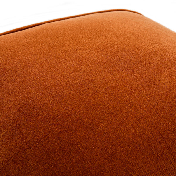 Damask Burnt Orange Wool Embroidered Cushion