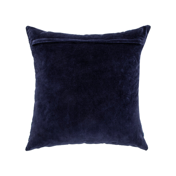 Damask Sapphire Wool Embroidered Cushion