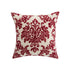 Damask Scarlet Red Wool Embroidered Cushion - daals