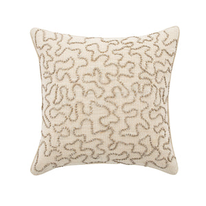 Dulcie Cream Wool French Knot Cushion