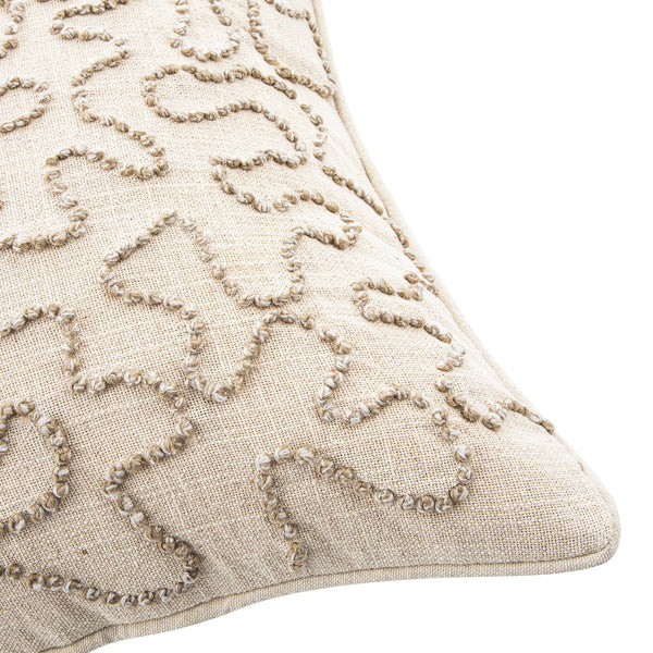 Dulcie Cream Wool French Knot Cushion