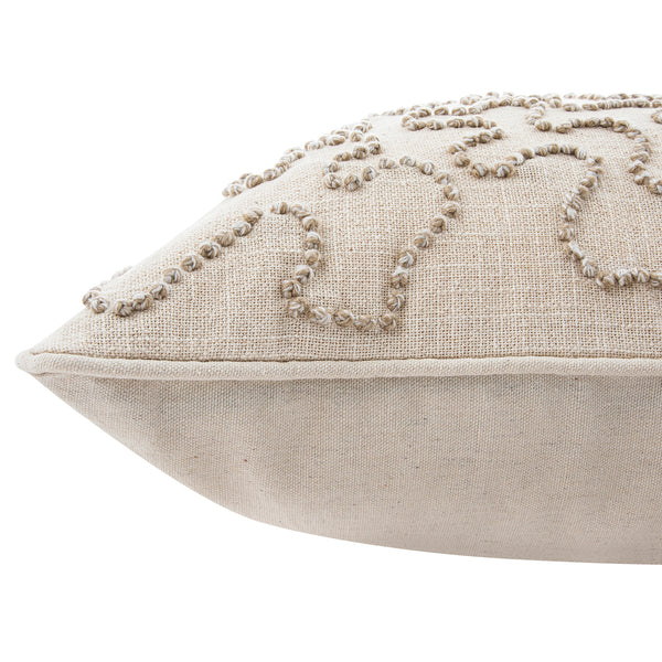 Dulcie Cream Wool French Knot Cushion