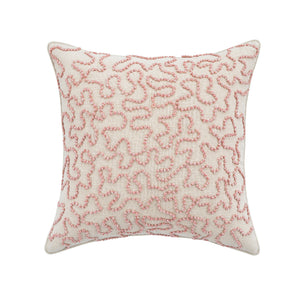 Dulcie Pink Wool French Knot Cushion