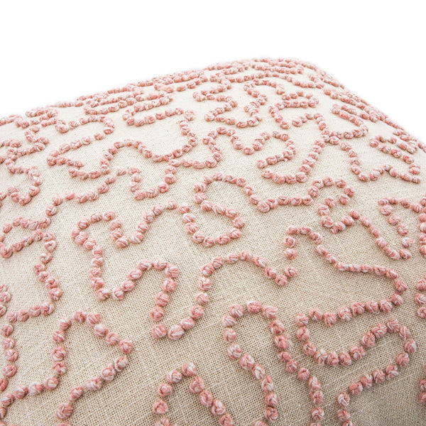 Dulcie Pink Wool French Knot Cushion
