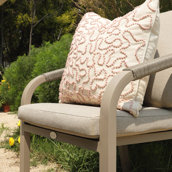 Dulcie Pink Wool French Knot Cushion
