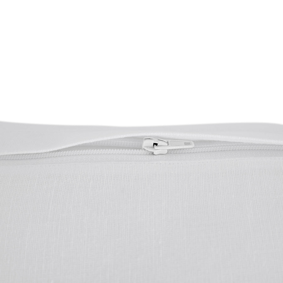 Esmeralda White Floral Embroidered Linen Blend Cushion