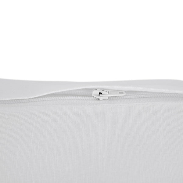 Esmeralda White Floral Embroidered Linen Blend Cushion