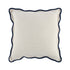Evie Linen Prussian Blue Scalloped Square Cushion - daals