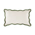 Evie Linen Cedar Green Scalloped Rectangular Cushion - daals