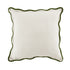 Evie Linen Cedar Green Scalloped Square Cushion - daals