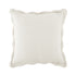 Evie Linen Powder White Scalloped Square Cushion - daals