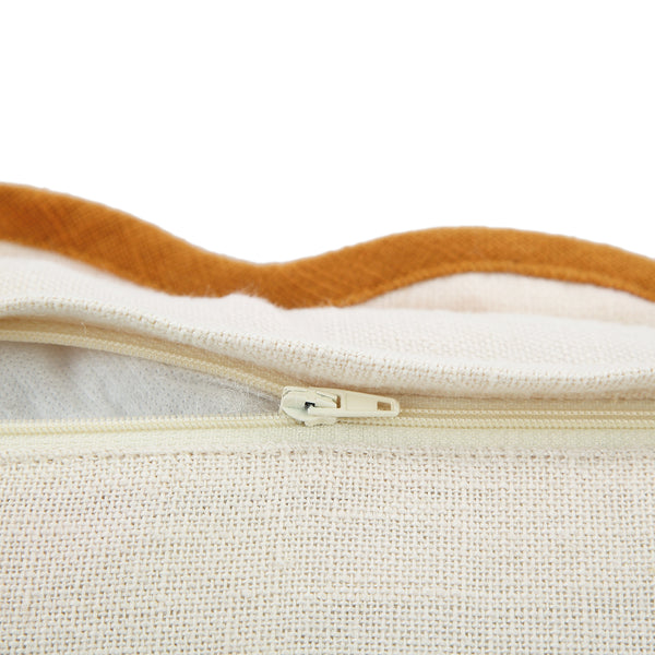 Evie Linen Butterscotch Scalloped Rectangular Cushion