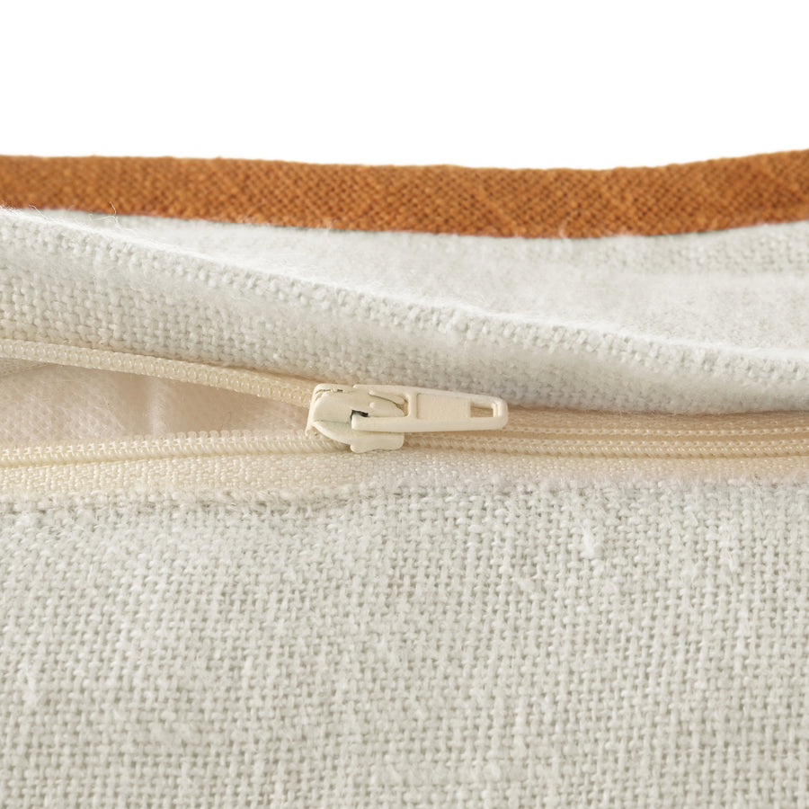 Evie Linen Butterscotch Scalloped Square Cushion