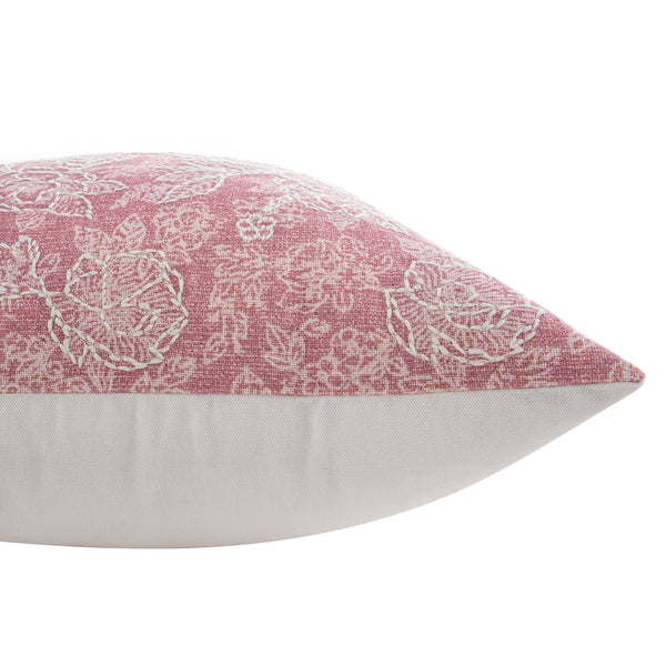 Florence Blossom Printed & Embroidered Cushion