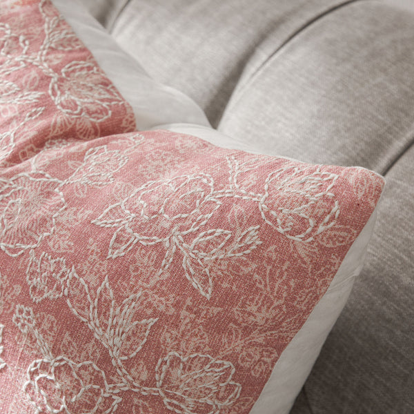 Florence Blossom Printed & Embroidered Cushion
