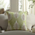 Vine Collection Green Palms Hand Embroidered Beaded Cushion - daals