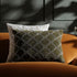 Luxe Collection Greta Beaded Moss Green Cotton Velvet Cushion - daals