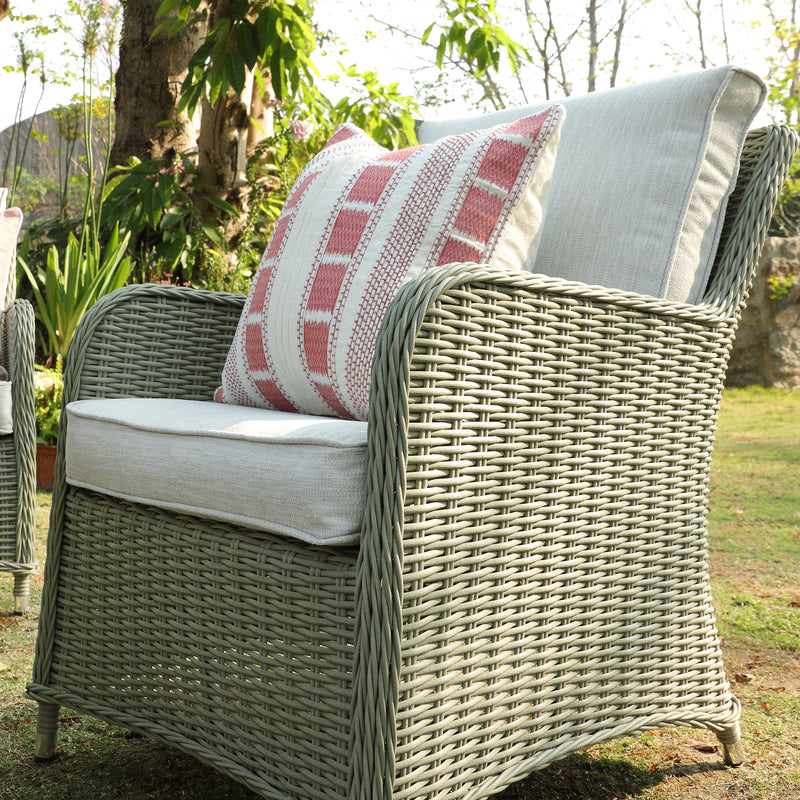 Hattie Pink Embroidered 100% Linen Cushion