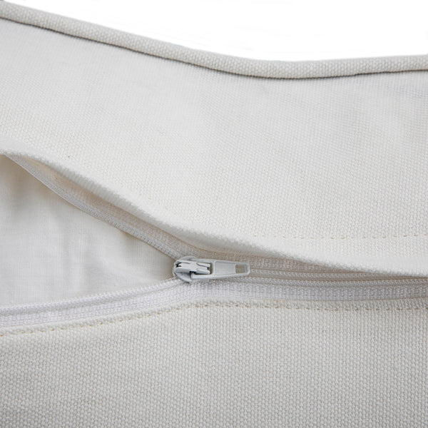 Mahika Ikat Blue French Knot Linen Cushion