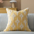 Mahika Ikat Yellow French Knot Linen Cushion - daals