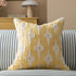 Mahika Ikat Yellow French Knot Linen Cushion