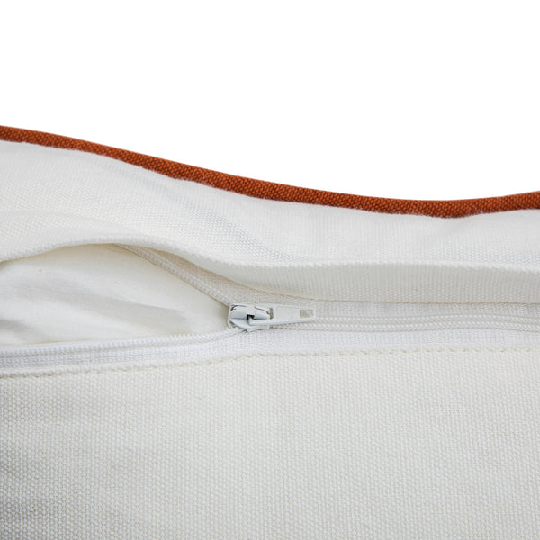 Patola Ikat Orange and Green French Knot Linen Cushion