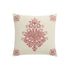 Isadora Garnet Red Damask Embroidered Cotton Cushion - daals